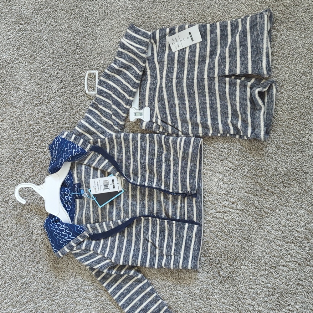 NWT Andy & Evan shorts + zip up set
